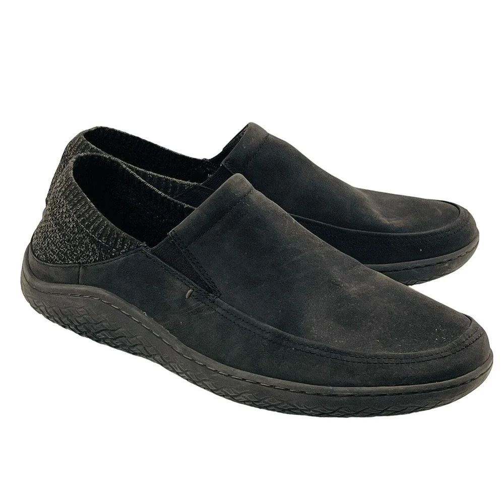 Mens 10.5M Cole Haan MotoGrand Traveler Moc Slip On Shoe Dark Roast Nubuck Brown